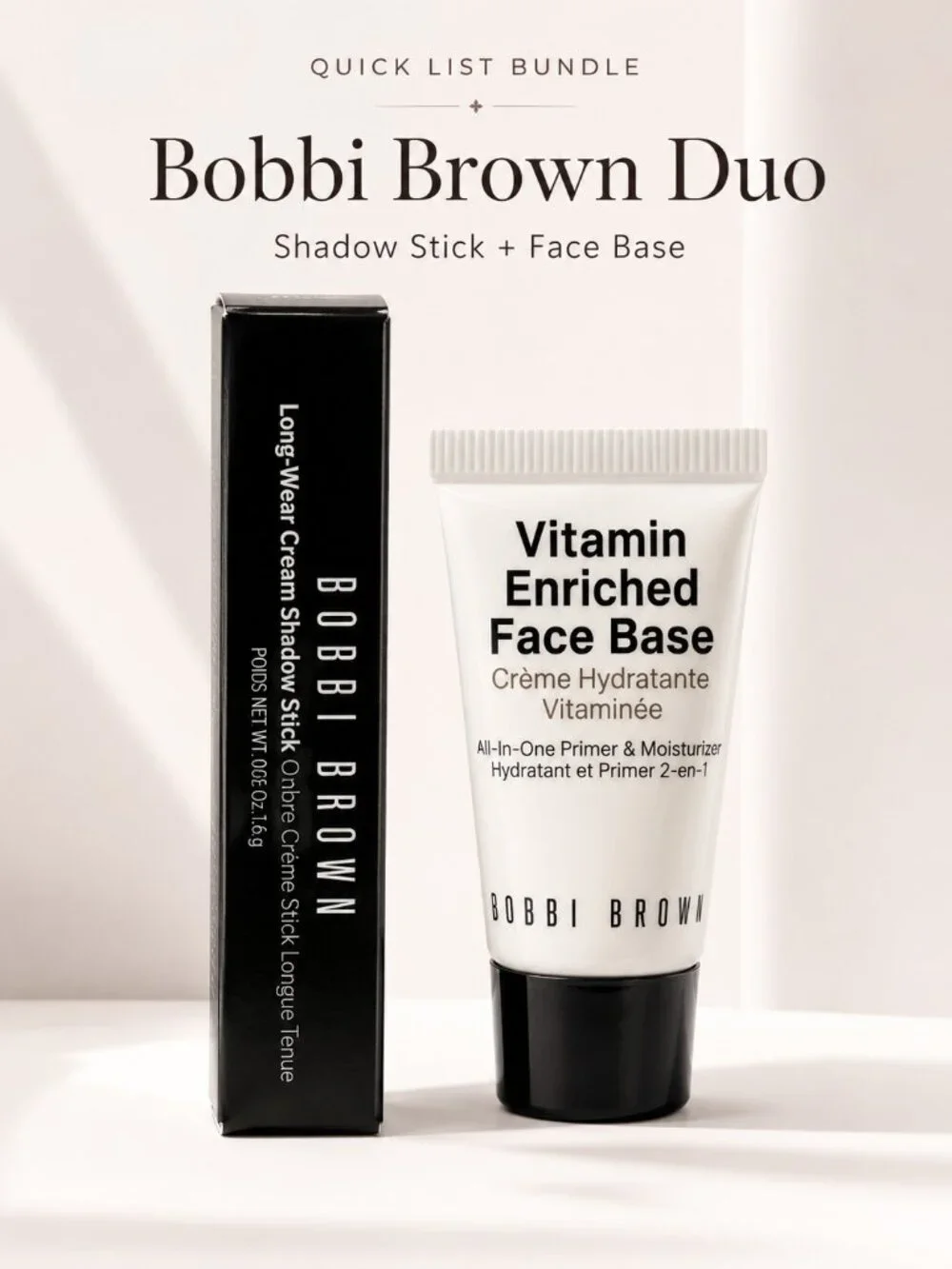 Bobbi Brown Shadow Stick + Vitamin Face Base Mini Bundle